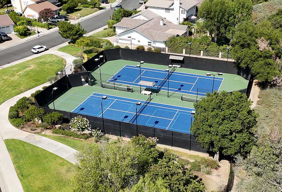 Aerial of Vista Ridge HOA Tennis Courts