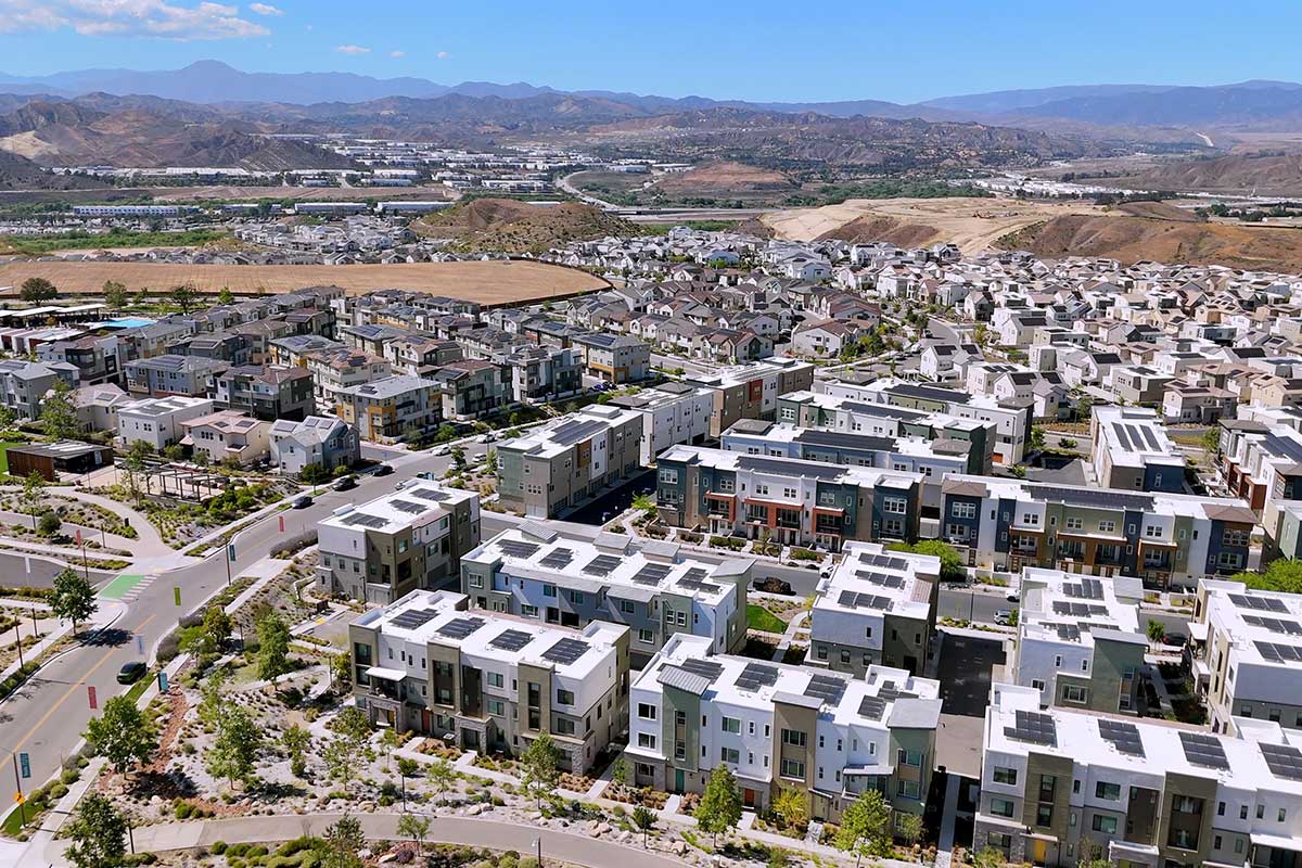 Aerial View to North Above FivePoint Valencia