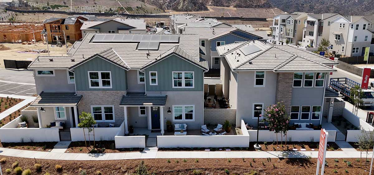 Aerial of Ruby Model Homes Front Elevation