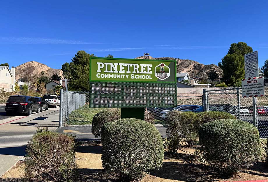 Signage for Pinetree Community School