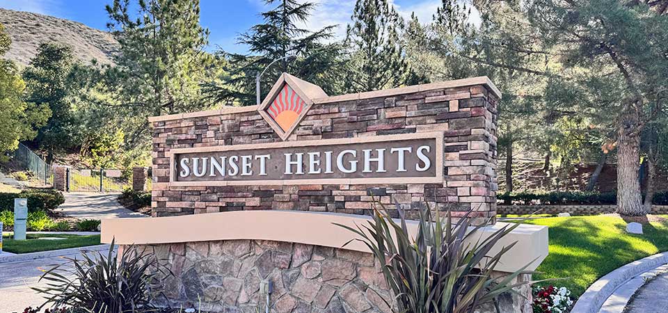 Sunset Heights Neighborhood Sign