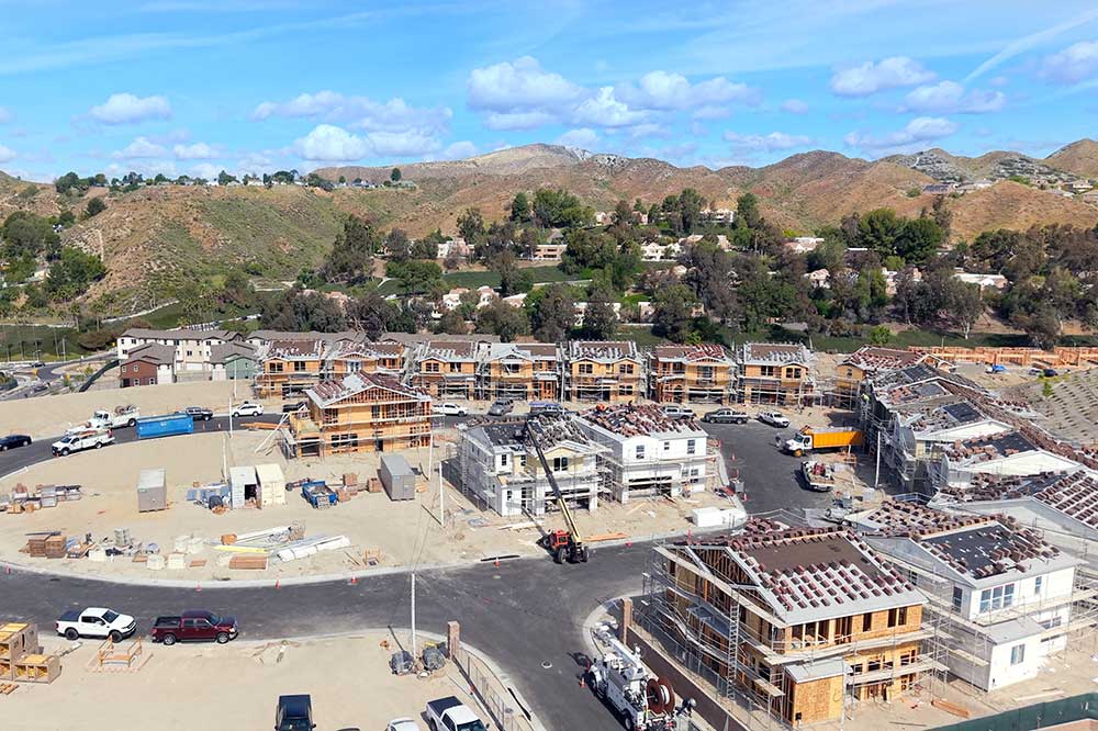 Aerial View of Home Construction in Pelona Hills