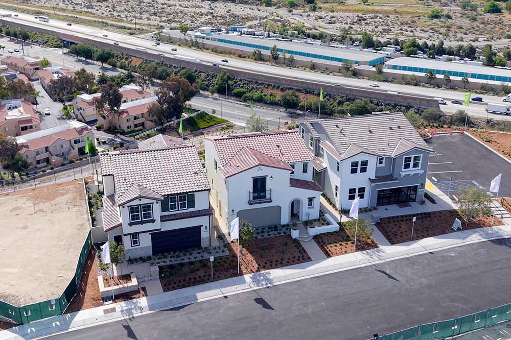 Aerial View of Pelona Hills Model Homes