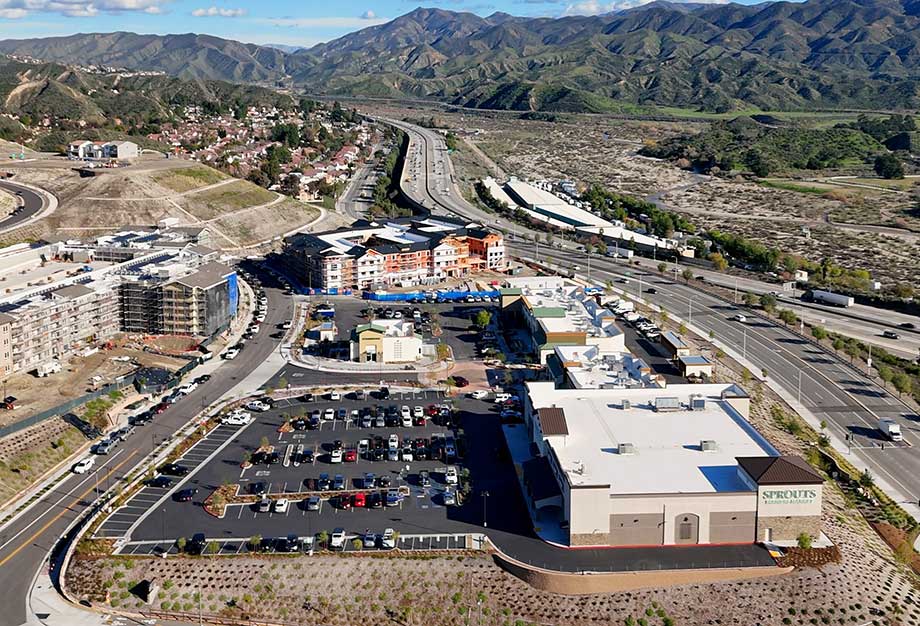 Aerial of Sand Canyon Village Shopping Center