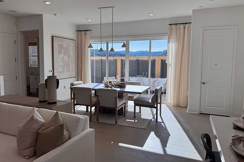 Dining Area and Patio Doors in the Sapphire Model Homes
