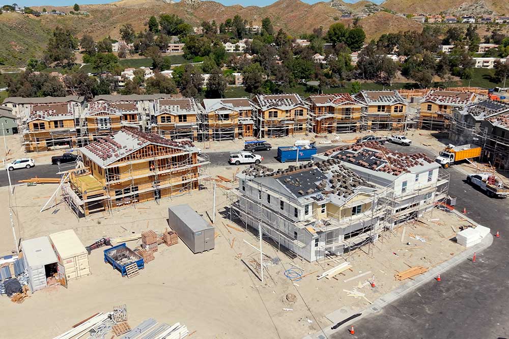 Homes at Various Stages on Construction in Pelona Hills