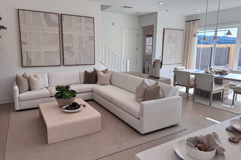 Living Room in the Sapphire Model Homes