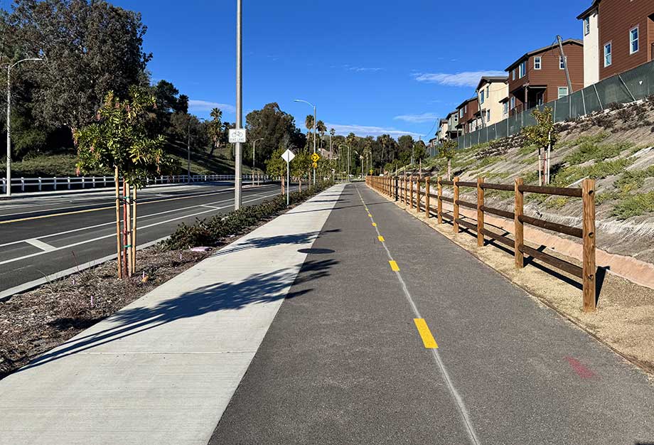 Paved Trails on Sand Cyn Rd Near Pelona Hills