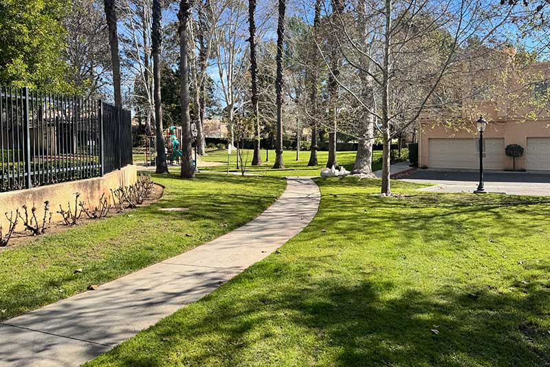 Walkway in the Diamond Head Condo Neighborhood in Stevenson Ranch
