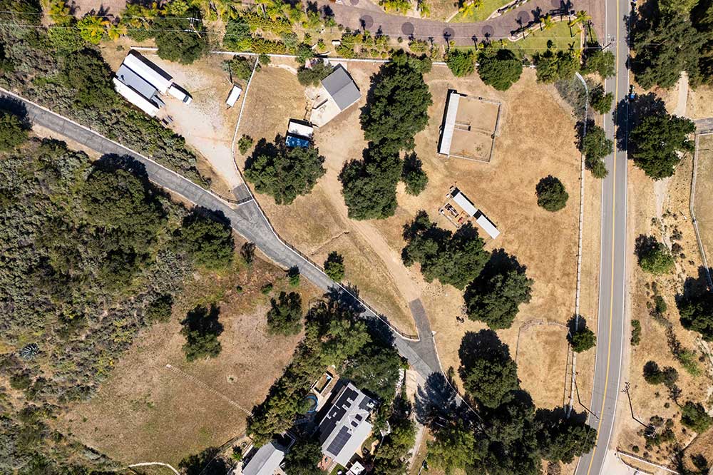 Aerial 2 Lower Grounds at 30602 Hasley Canyon Road
