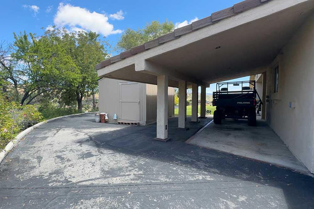Carport at Hasley Canyon Home