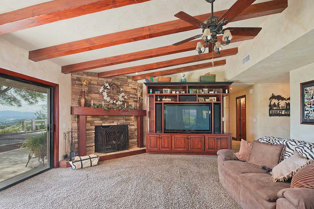 Fireplace in Living Room at 30602 Hasley Canyon Rd