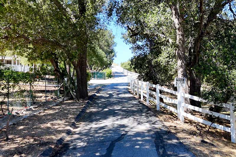 Private Country Road in Hasley Canyon