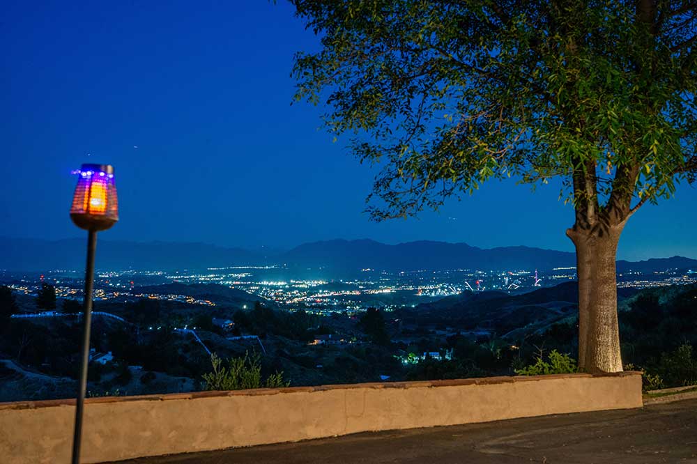 View at Night from 30602 Hasley Canyon Road