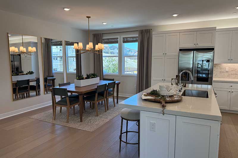 Dining Area in a Model Home in Sage at Sand Canyon