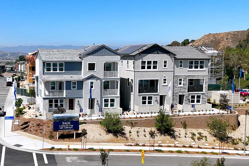 Front Elevation of Model Home in Sage at Sand Canyon Village