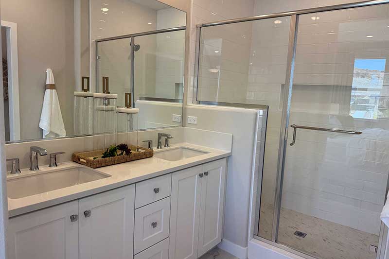 Primary Bathroom in a Model Home in Sage at Sand Canyon