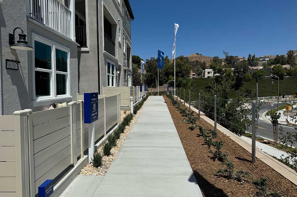 Walkway to Sage Model Homes