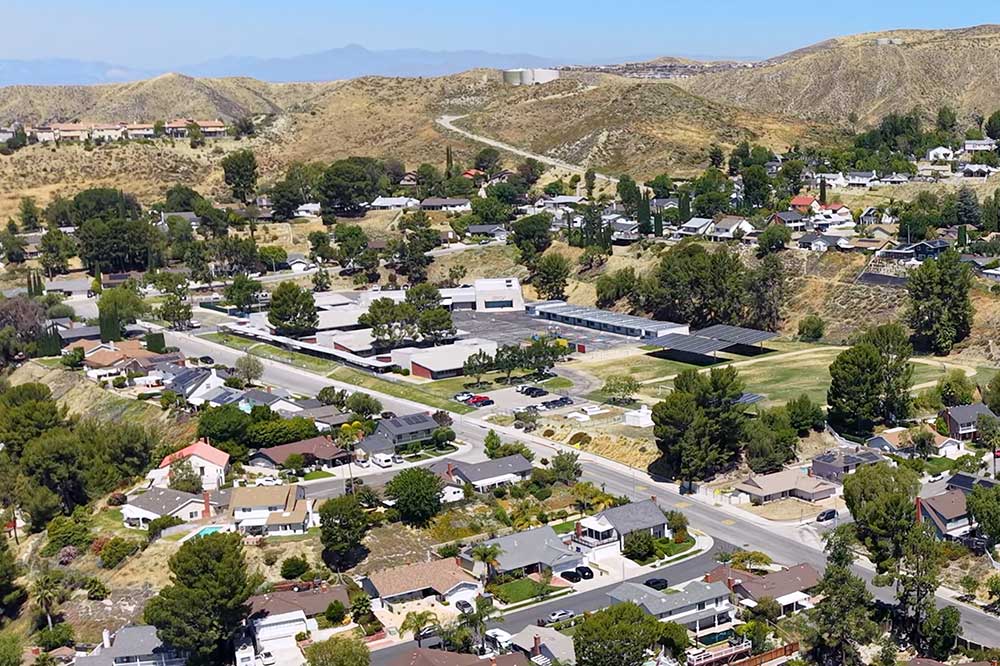 Aerial View of Mitchell Community School in Sierra Hills