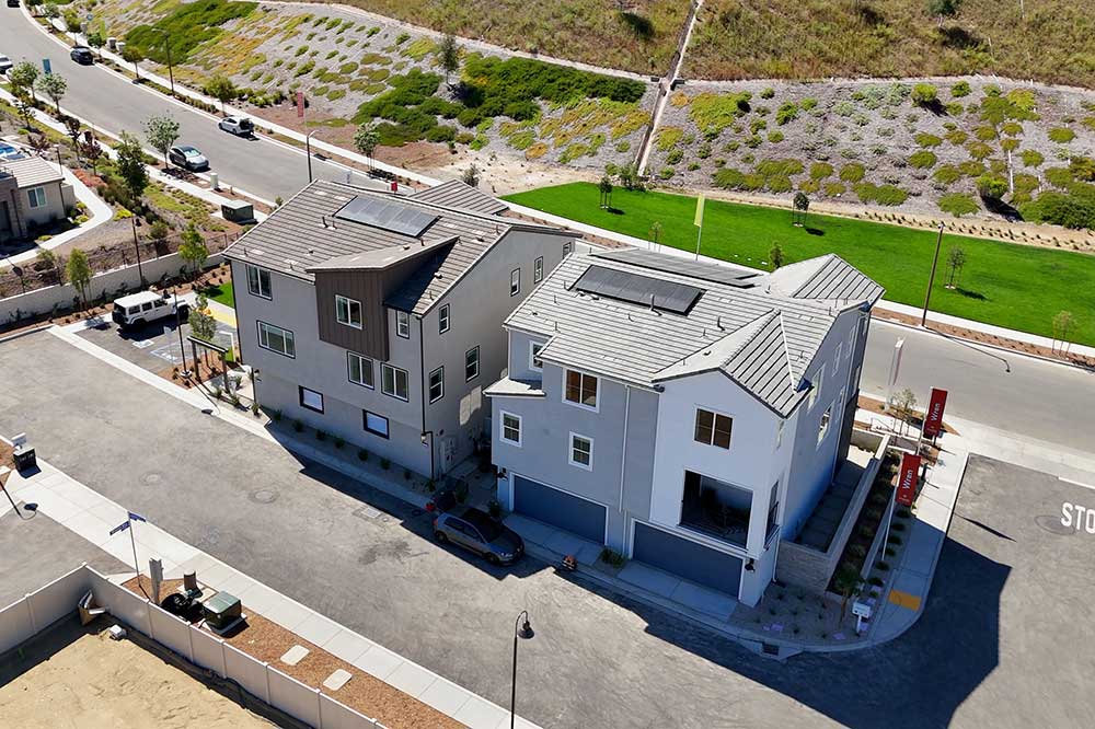 Real View of the Wren Model Homes in Valencia CA