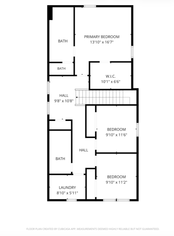 Second Floor Plan for Evening Sky Home