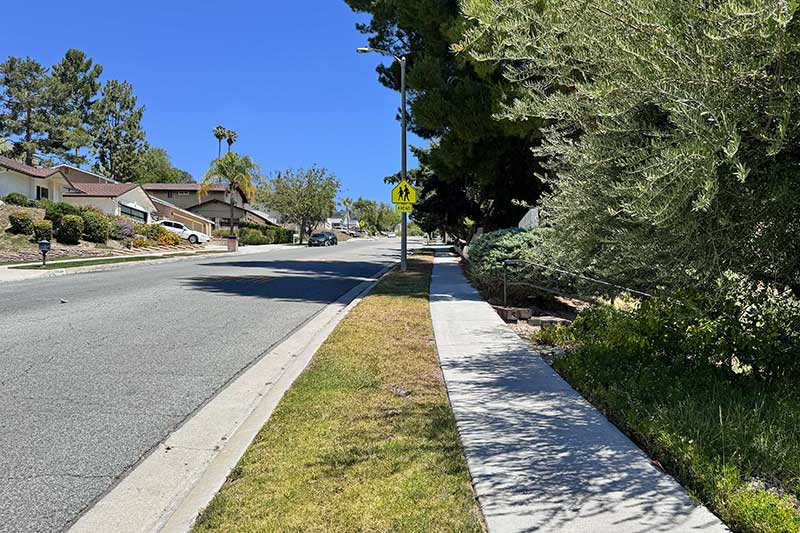 Sidewalk Near Swim and Racquet Club in Sierra Hills Community