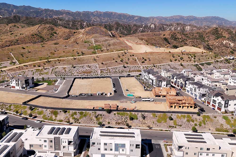 Aerial View of the Iris Townhome Neighborhood in July of 2026