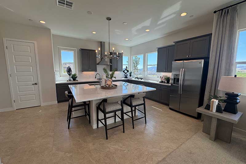 Kitchen in a Lumin Model Home in Valencia CA