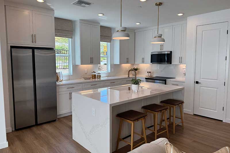 Kitchen in the Poppy Model Homes in Valencia CA