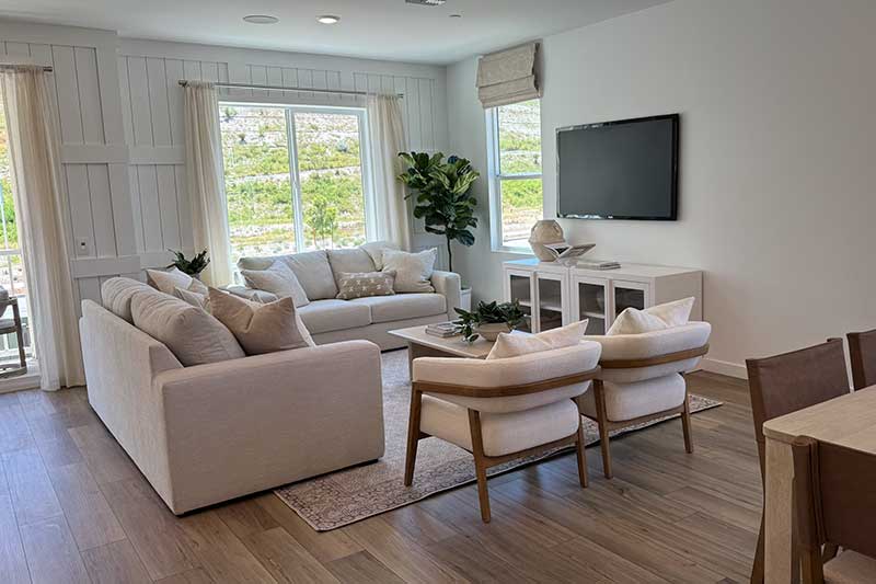 Living Room in a Quinn Model Home in Valencia CA