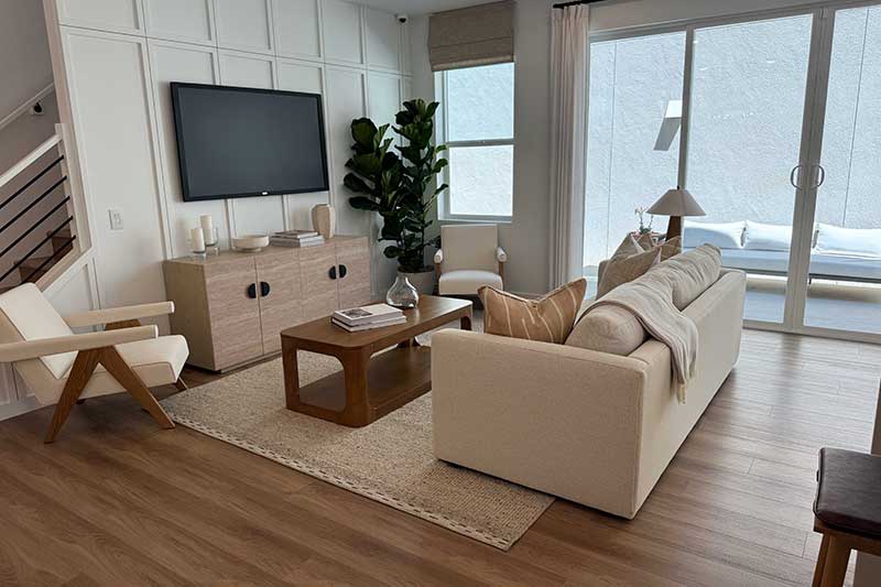 Living Room in the Poppy Model Home in Valencia CA