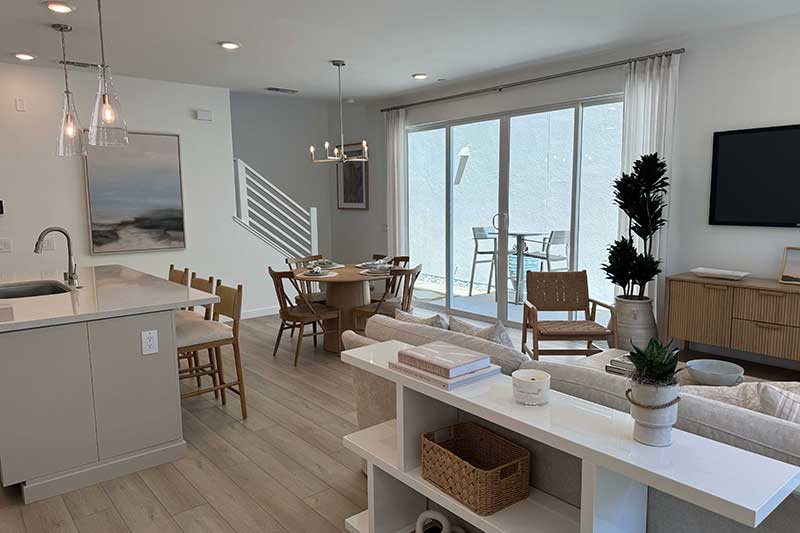 Open Living Space in the Poppy Model Homes in Valencia CA
