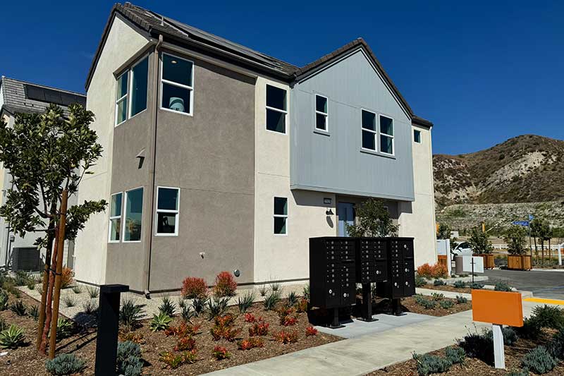 Side View of Model Home in the Lumin Neighborhood of FivePoint Valencia
